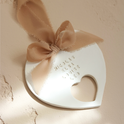 Médaillon Famille Double Coeur