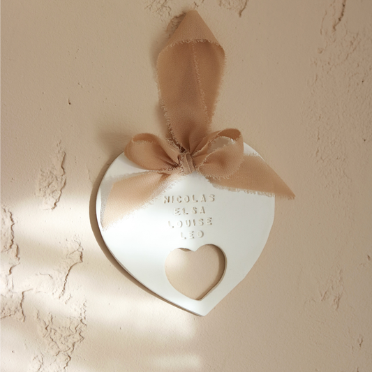 Médaillon Famille Double Coeur