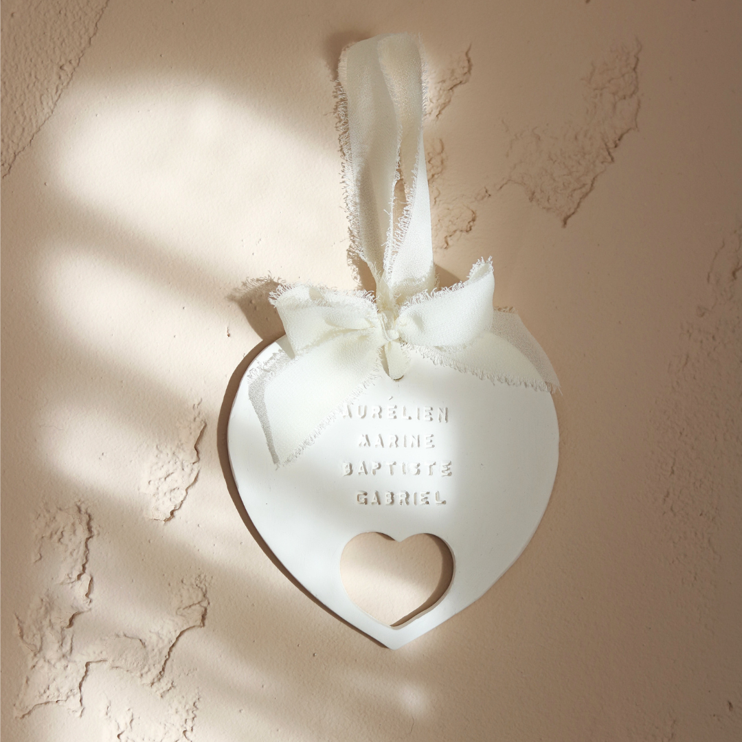 Médaillon Famille Double Coeur