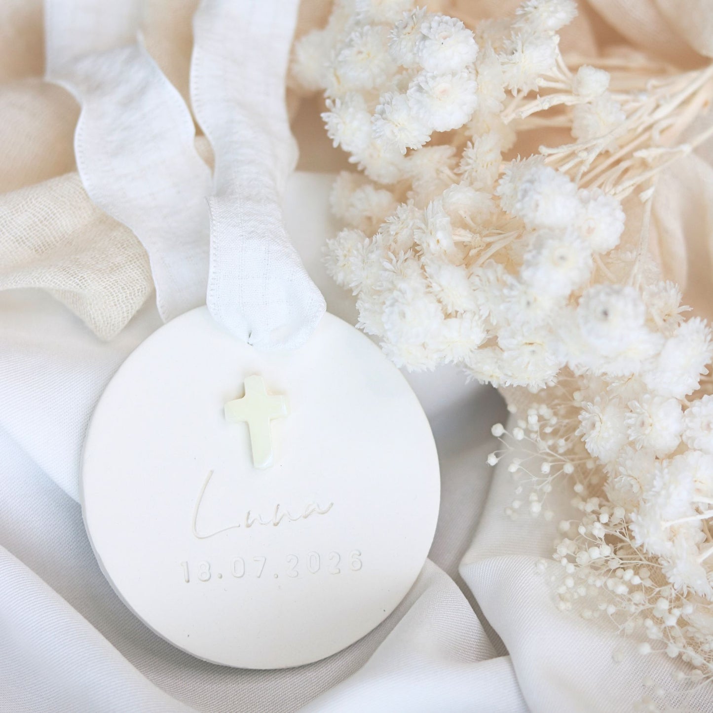 Cadeau Invité Baptème parfumé Rond