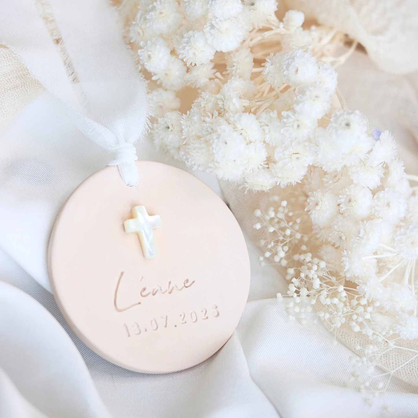 Cadeau Invité Baptème parfumé Rond