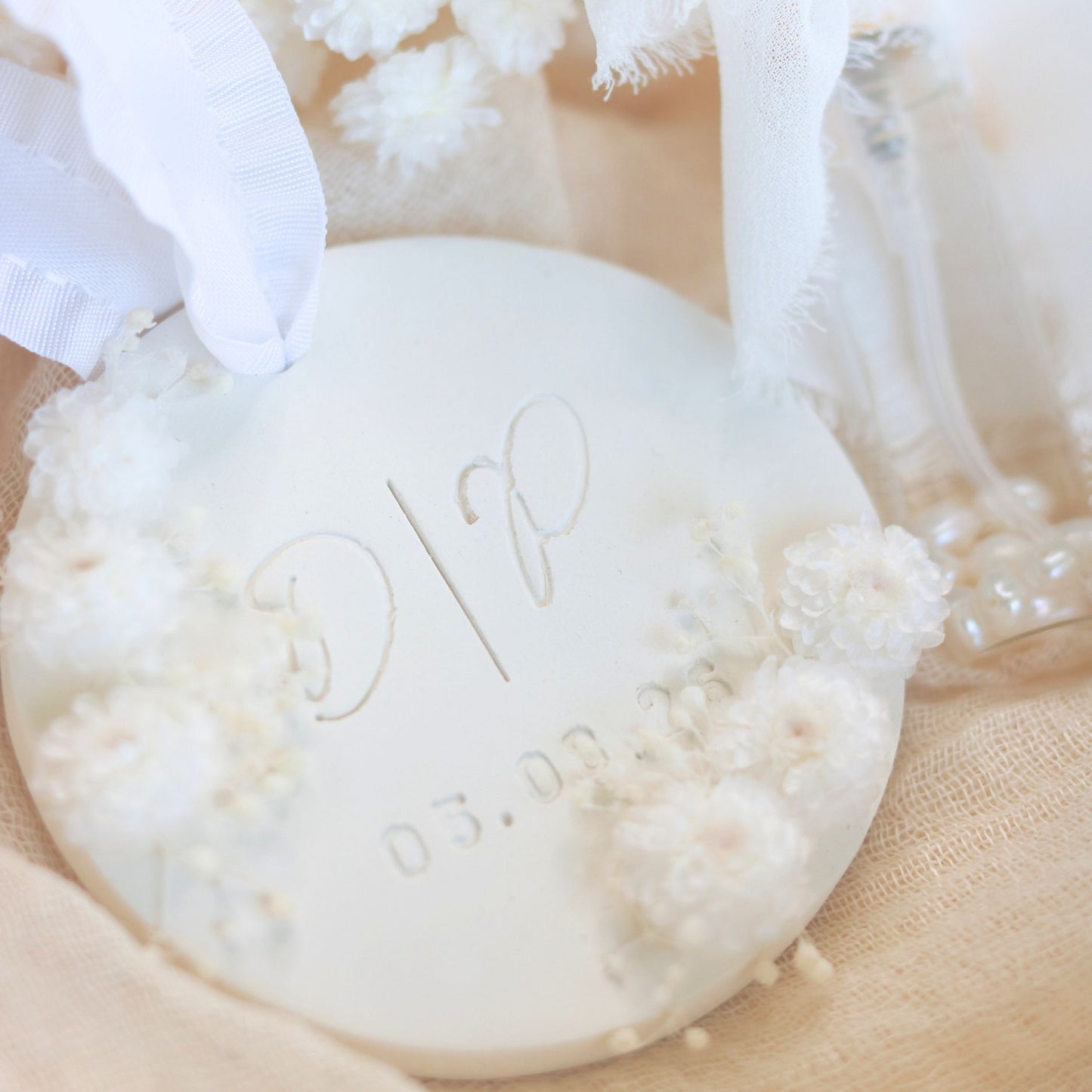 Cadeau Invité Mariage parfumé Rond Fleurs