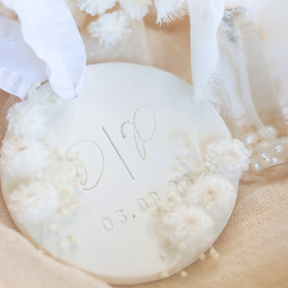 Cadeau Invité Mariage parfumé Rond Fleurs