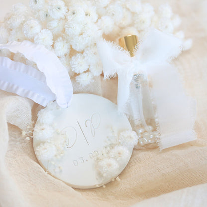 Cadeau Invité Mariage parfumé Rond Fleurs