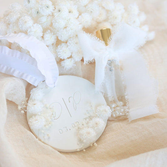 Cadeau Invité Mariage parfumé Rond Fleurs